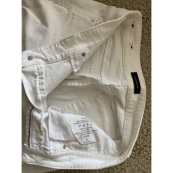 Ann Taylor, Women’s, The Skinny Ankle, Curvy Fit, White, Size: 8 - Picture 2 of 5